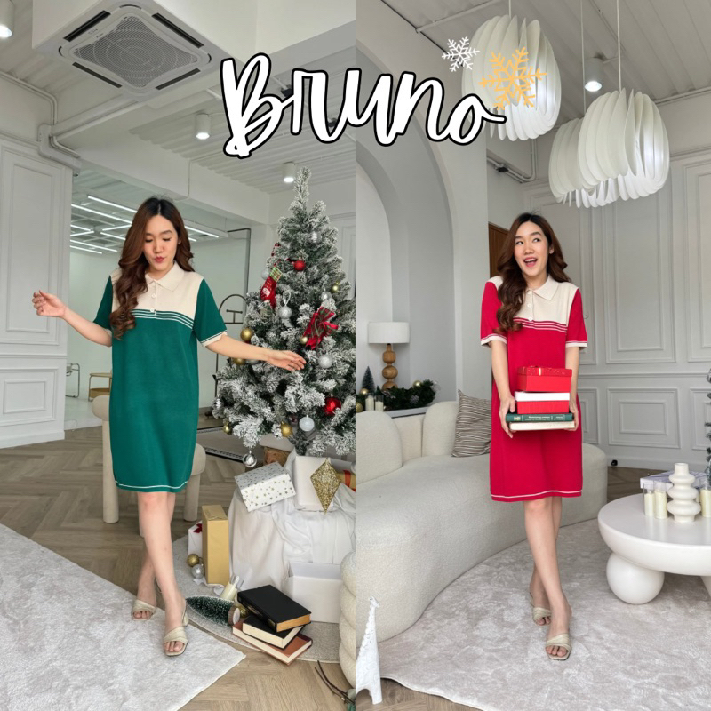 93 FAVORS l “Bruno” เดรสไหมพรม เดรสผ้า knit แขนสั้น
