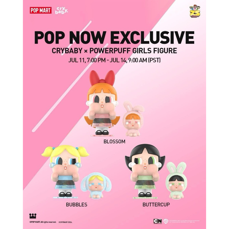 (พร้อมส่งจากไทย) CRYBABY x Powerpuff Girls Series Figures Limited (BUBBLES & BLOSSOM)