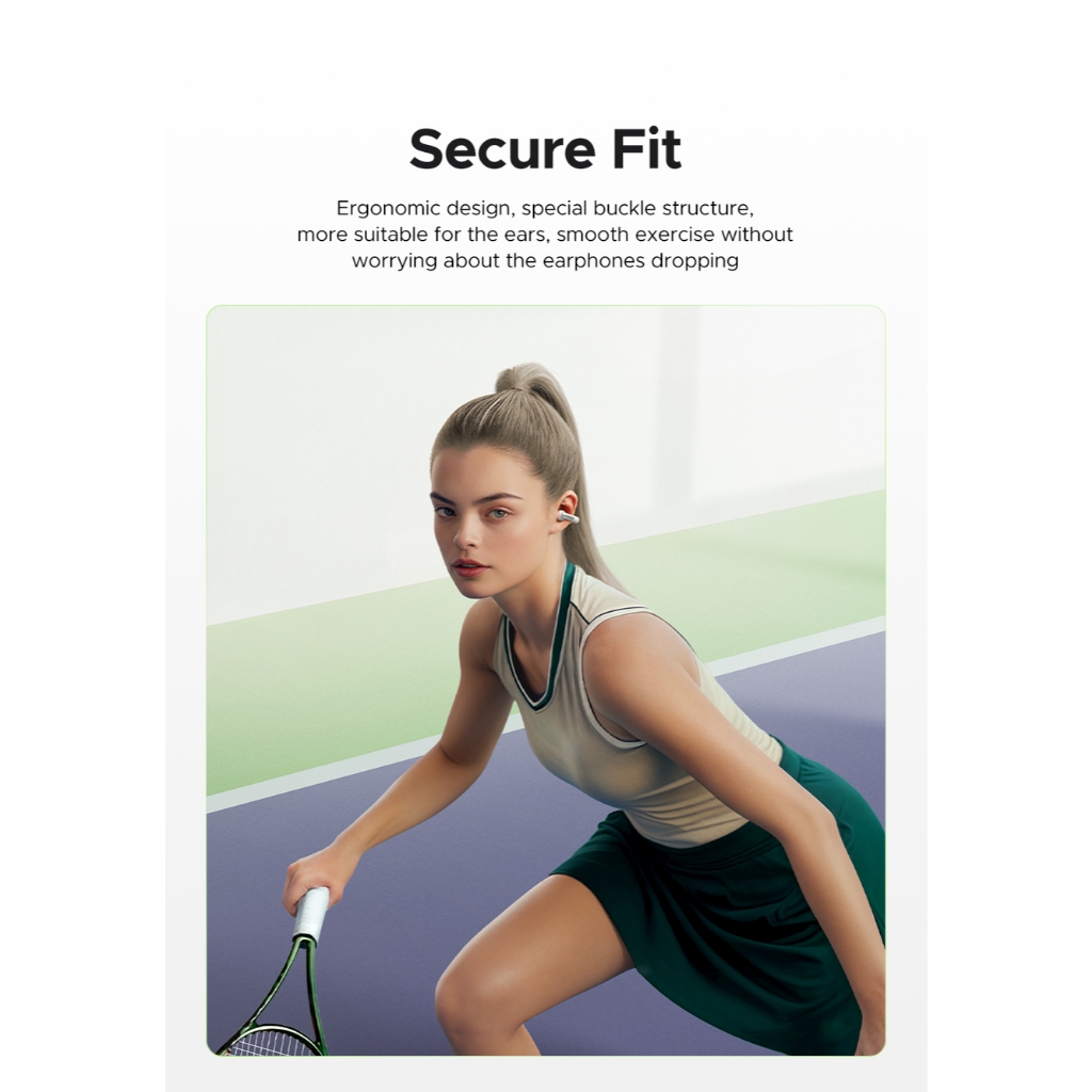 Ugreen HiTune S5 หูฟังไร้สายบลูทูธ 5.4 หูฟังเกี่ยวหูไร้สาย ใช้งานง่าย เสียงชัด พร้อมไมค์ในตัว รุ่น WS210