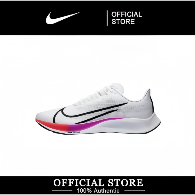 【ของแท้ 】Nike Air Zoom Pegasus 37 สวมกันลื่นกันลื่นเบาะลมกีฬาวิ่งมาราธอนรองเท้าวิ่ง