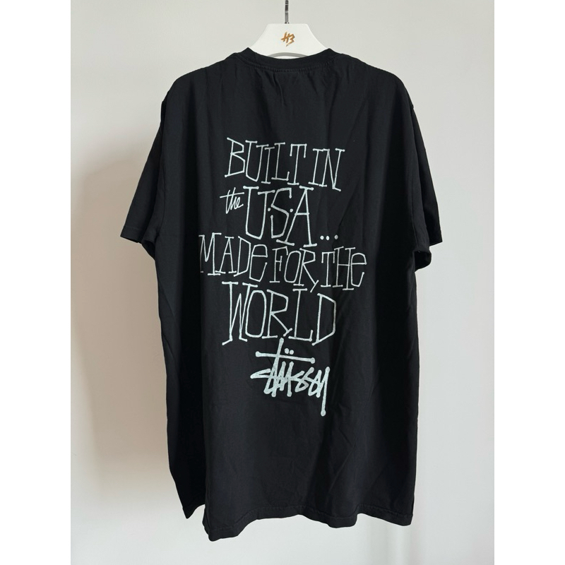 [ของแท้] STÜSSY BUILT IN USA TEE PIGMENT DYED BLACK พร้อมส่ง