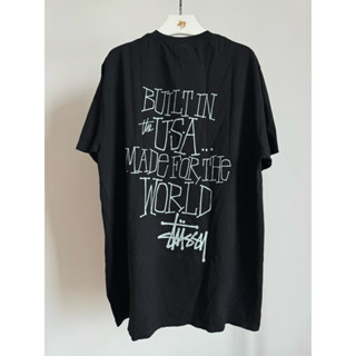 [ของแท้] STÜSSY BUILT IN USA TEE PIGMENT DYED BLACK พร้อมส่ง