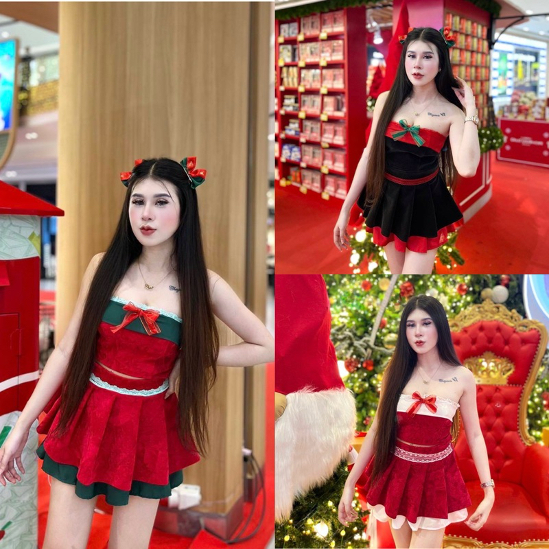 ชุดเซท 2 ชิ้น ชุดคริสต์มาส ชุดแฟชั่นเข้าใหม่ พร้อมส่ง สนใจทักแชทเช็คของก่องสั่งนะคะ