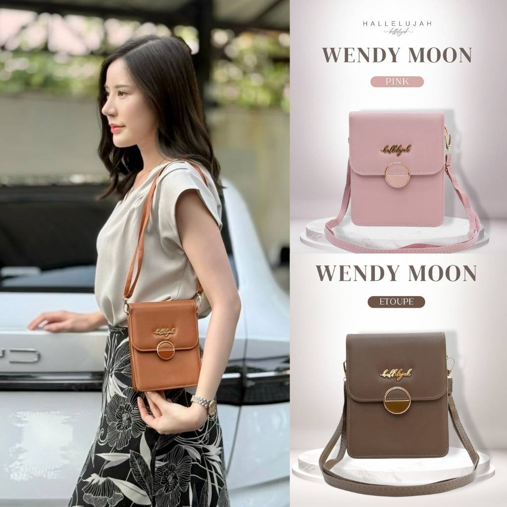 HALLELUJAH Wendy Moon(เวนดี้ มูน) Bag กระเป๋าผู้หญิง หนังPU Premium ขนาด5นิ้ว