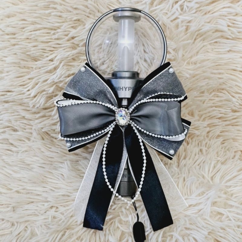 💖พร้อมส่ง‼️[โบว์แต่งแท่งไฟ] ริบบิ้นประดับมุก 🎀