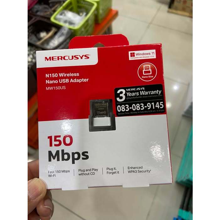 ส่งจากไทย Mercusys N150 Wireless Nano USB Adapter WIN11 150Mbps. ต่อไวไฟ ไวฟาย
