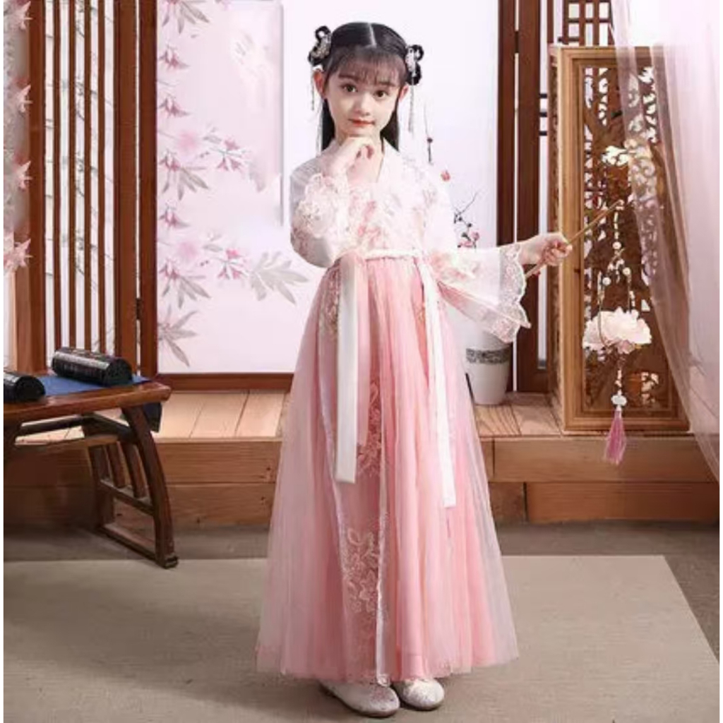 L&L HANFU ชุดลมจีนย้อนยุคสมัยโบราณ ชุดจีนเด็ก ชุดจีนโบราณ ชุดจีนผู้ใหญ่ 100cm-160cm ชุดจีน