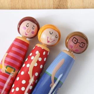 ปากกาลูกลื่นรูปการ์ตูนคนน่ารัก Cartoon pen หมึกน้ำเงิน ขนาด 0.5 มม.