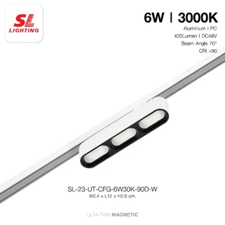 SL LIGHTING | Ultra-Thin Magnetic Track Light รางโคมไฟรางแม่เหล็กแบบบาง 6.5 มิลลิเมตร 48 โวลล์