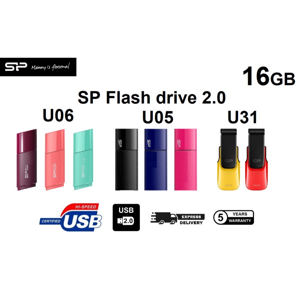 Silicon Power FLASH DRIVE 16GB สินค้าใหม่ ประกัน 5ปี