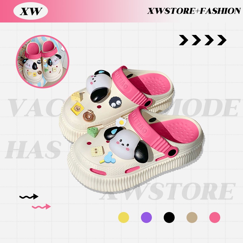 XWshopee สินค้าพร้อมจัดส่ง รองเท้าแตะหัวโตแฟชั่นผู้หญิง แบบใหม่พร้อมตัวการ์ตูนติดสุดน่ารักไปให้กับลูกค้าได้เลือกติดตามชอ