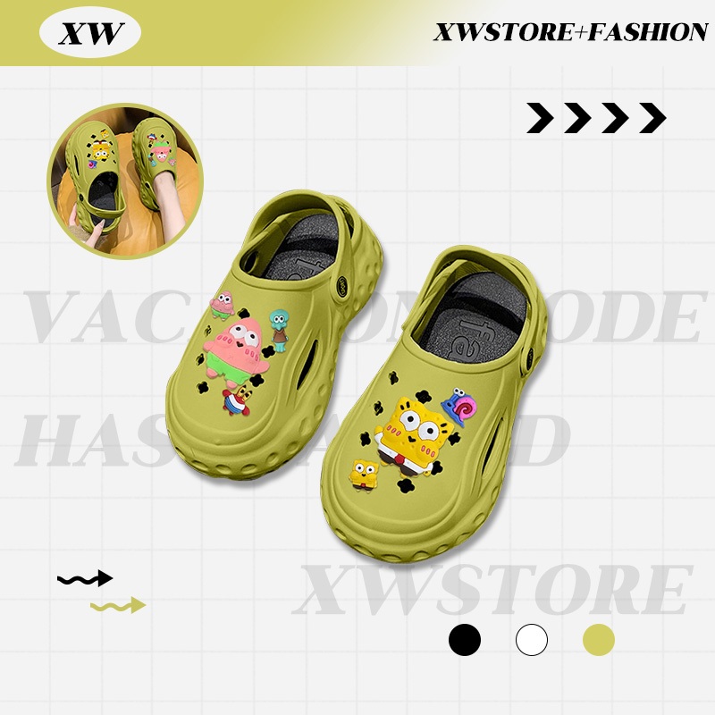 XWshopee มาใหม่พร้อมส่ง รองเท้าแตะแฟชั่นหัวโตสุดน่ารักพื้นนิ่มน้ำหนักเบาสวมใส่สบายแถมตัวการ์ตูนติดมีให้เลือกหลายสีจัดเลย