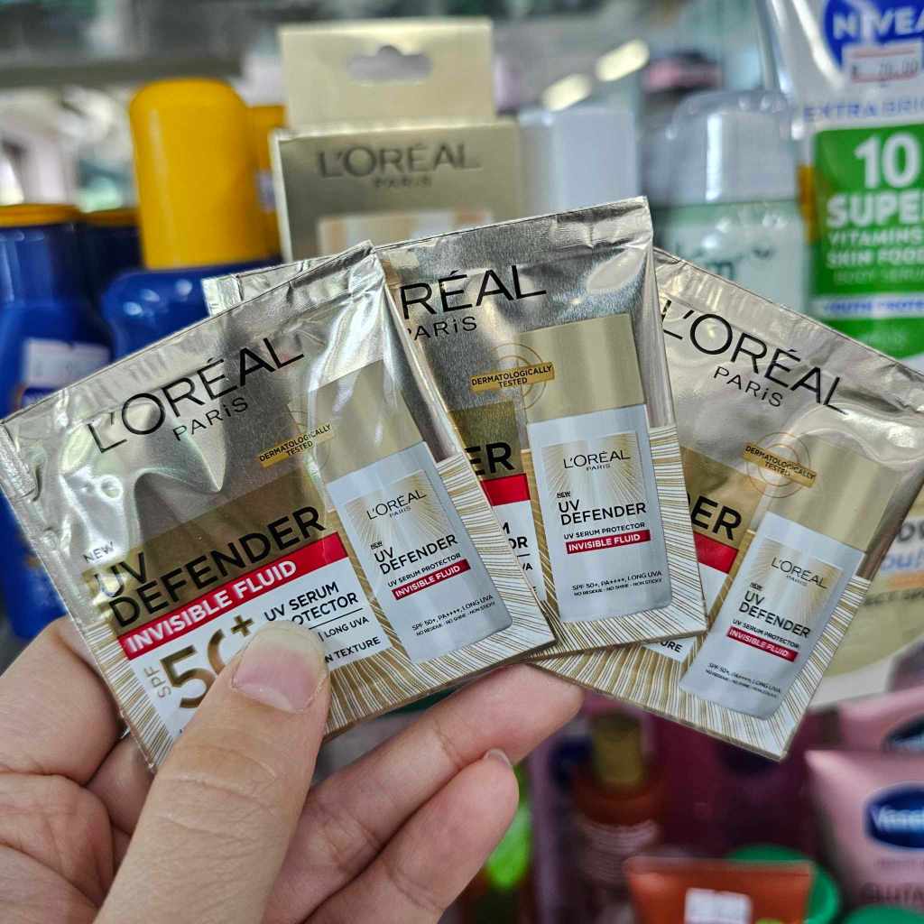 (จำหน่าย 3 ซอง) L'Oreal UV Defender Invisible Fluidลอรีอัล ปารีส ยูวี ดีเฟนเดอร์