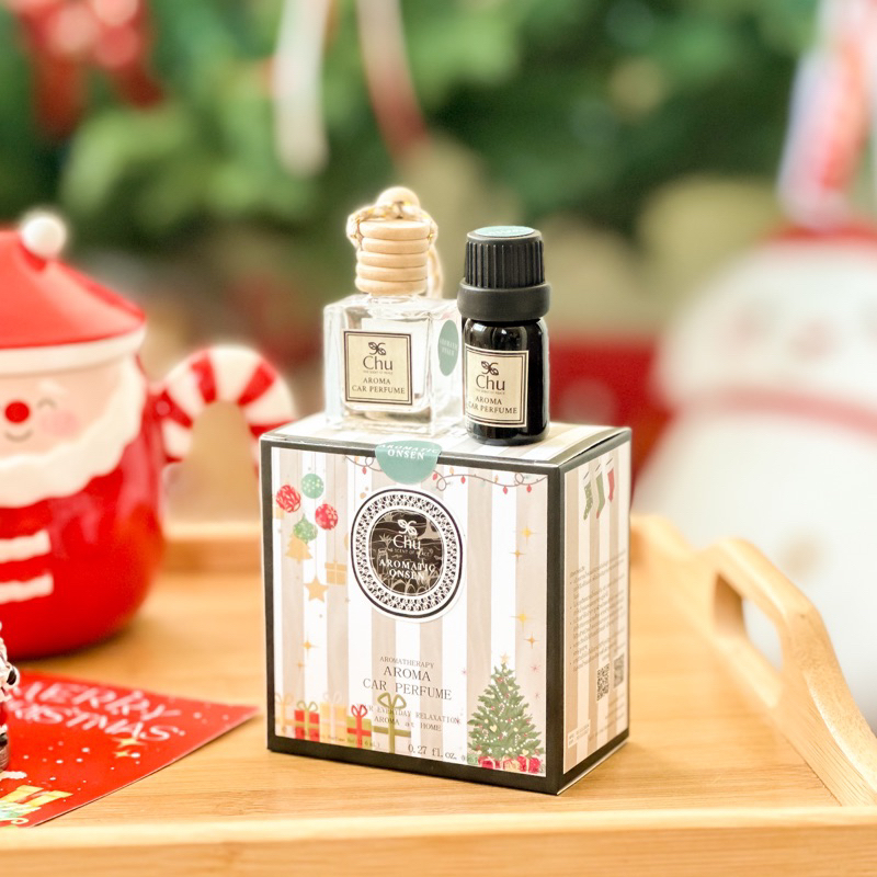 Chu Aromatic Onsen Aroma Car Perfume 10 ml. with refilled 6 ml. น้ำหอมปรับอากาศในรถ กลิ่นอโรมาติก ออนเซ็น
