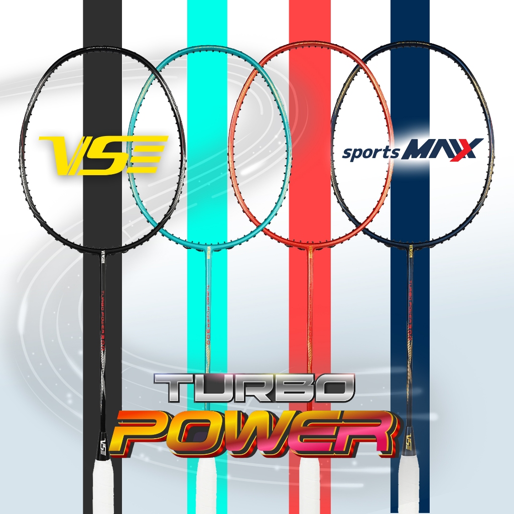 (แถมฟรีซองเต็ม) ไม้แบดมินตัน VS รุ่น Turbo Power 4U Badminton Racket