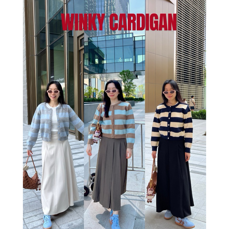 UIUI | WINKY CARDIGAN เสื้อคาร์ดิแกนลายทาง