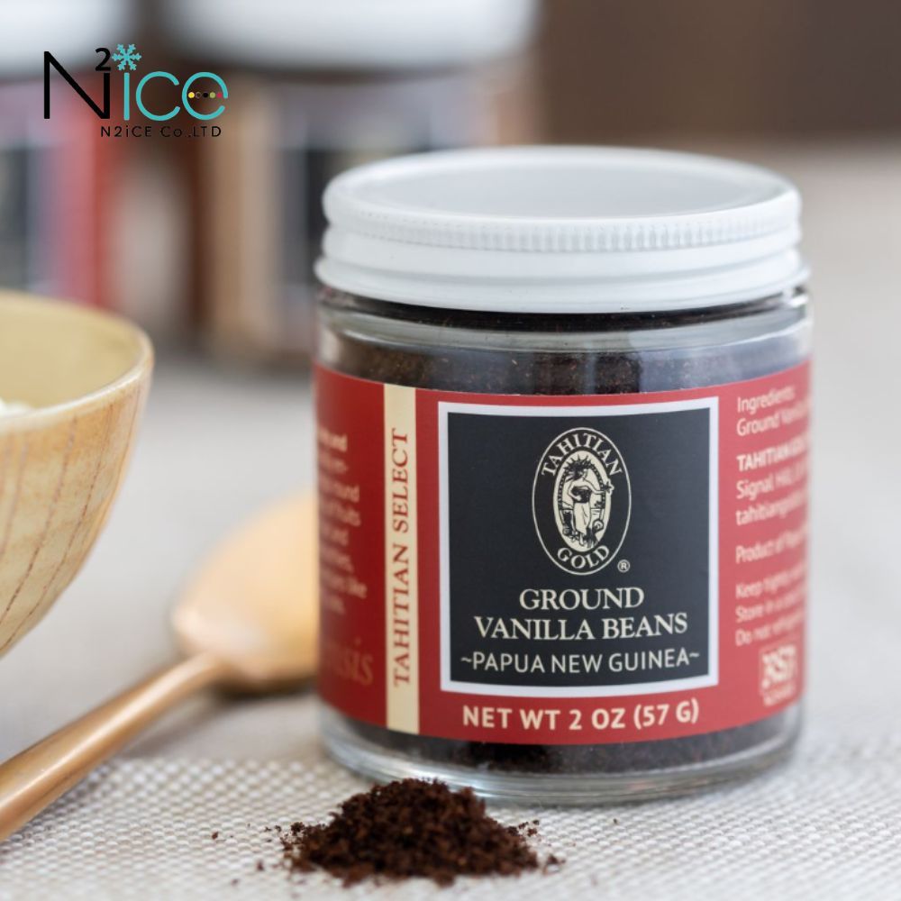 Ground Vanilla Beans of Papua New Guinea, Tahitian Select