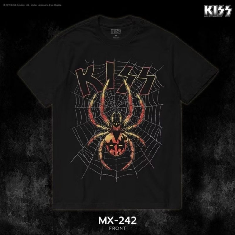 เสื้อ ลาย วง Kiss 🎸 สีดำ ลิขสิทธิ์แท้💯 ( MX-242 )