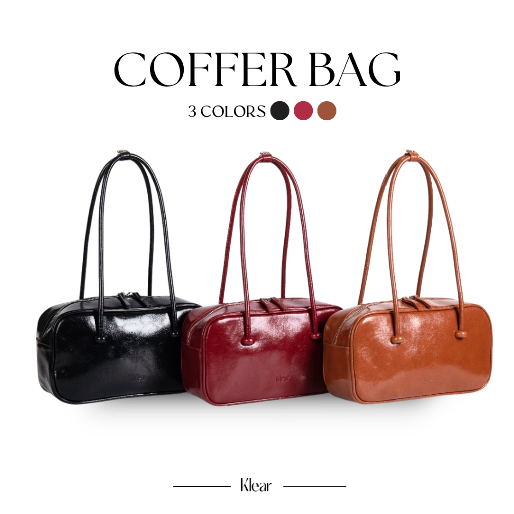 KLEAR.STUDIO - COFFER BAG กระเป๋าแฟชั่นสะพายไหล่ผู้หญิง ดีไซน์เรียบหรู มินิมอล