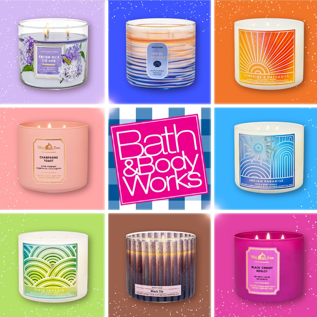 [set 2/5] 🌼 Bath and Body Works เทียนหอมแบบ 3 หัวจุด ขนาด 411g สร้างบรรรยากาศผ่อนคลายด้วยตัวคุณเอง