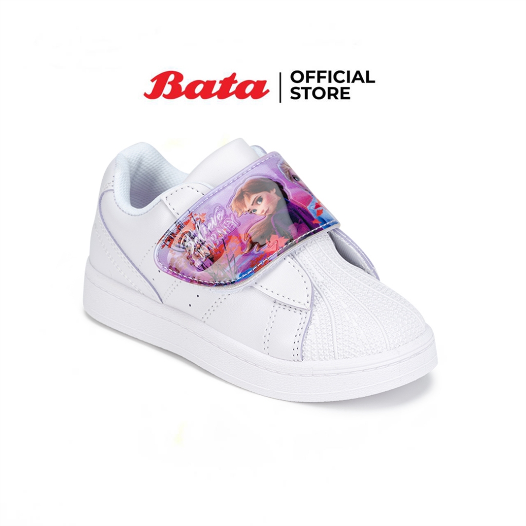 Bata บาจา รองเท้านักเรียนกีฬาพละ ลายเจ้าหญิงโฟเซ่น วัยอนุบาล สำหรับเด็กผู้หญิง สีขาว รหัส 1411198