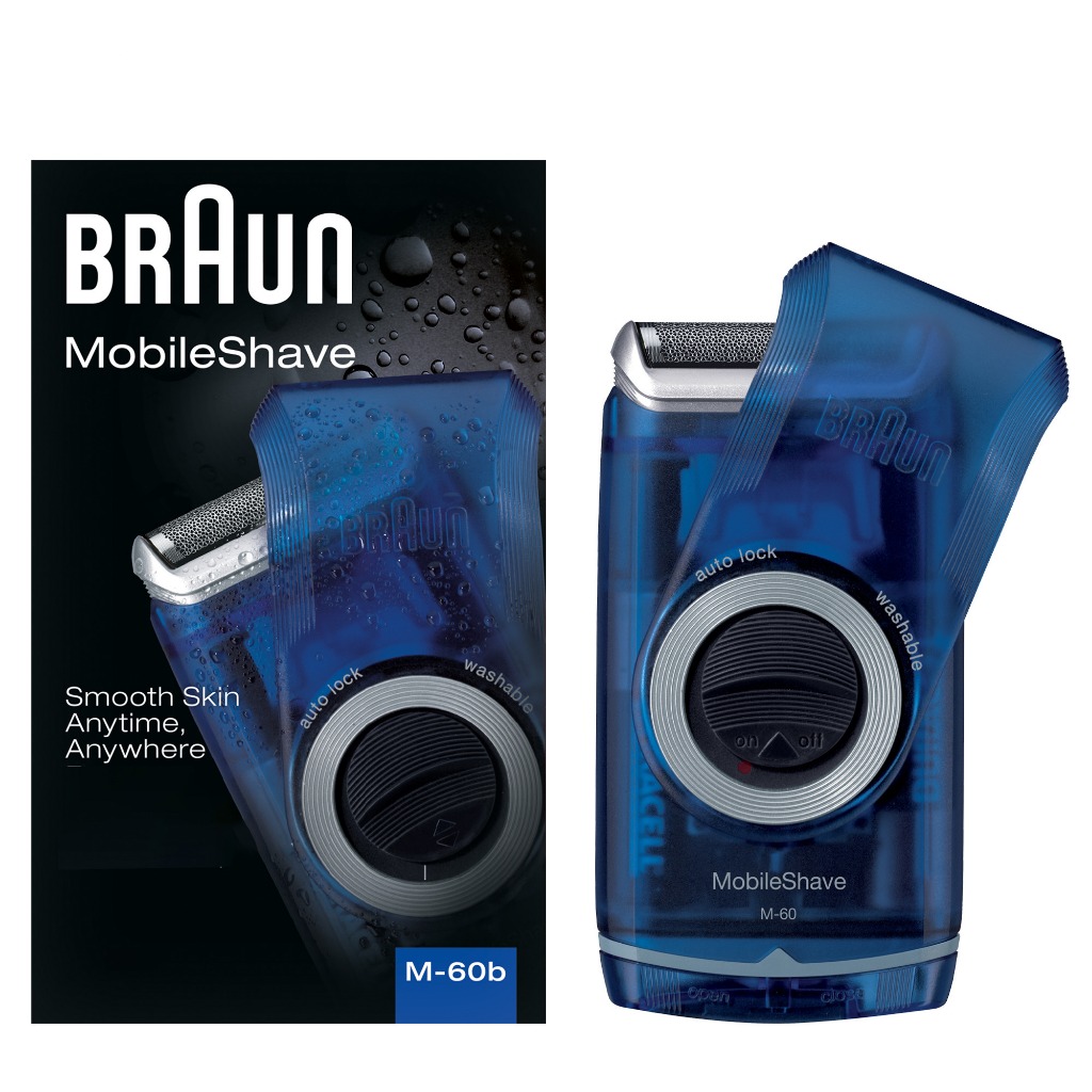 Braun  M60 PocketGo เครื่องโกนหนวด แบบพกพา, เครื่องโกนหนวด สําหรับเดินทาง