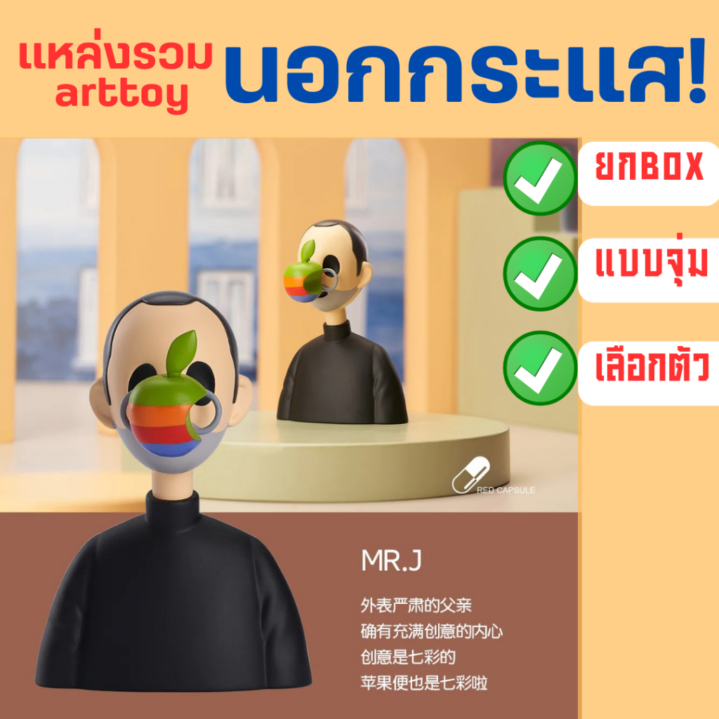 [ยกboxใช้โค้ด150฿] Scream 4apple กล่องสุ่ม กล่องจุ่ม blind box ของขวัญ โมเดล ของเล่น ของแต่งบ้าน 4EVER apple