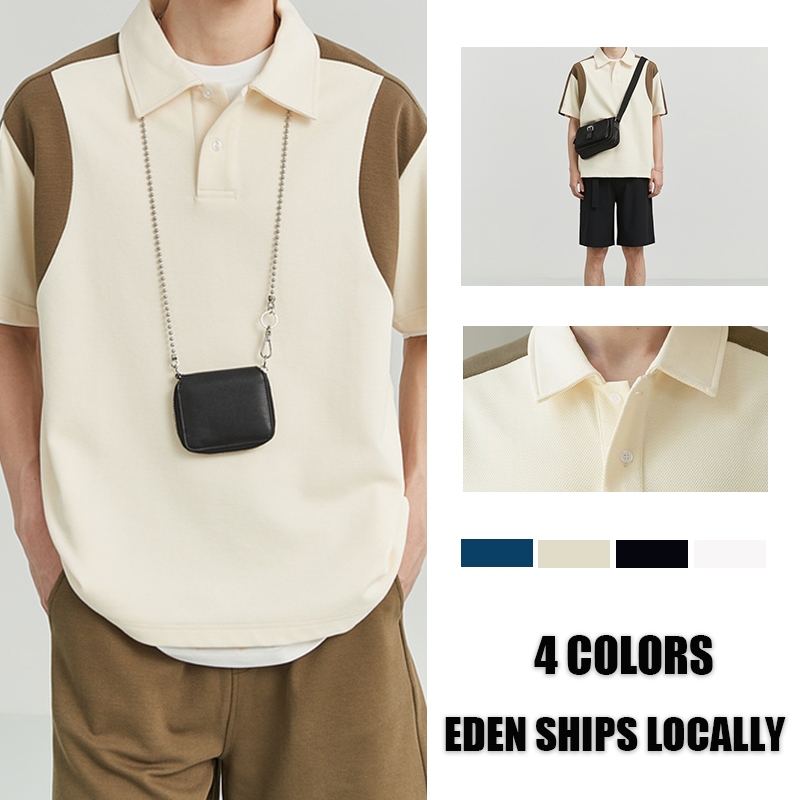 พร้อมส่ง COD ปกคอนทราสต์ผู้ชาย 4 สี POLO