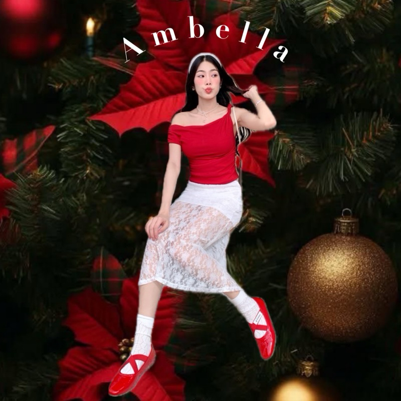 Ambella • เสื้อปาดไหล่สุดชิค แบบเบี่ยง สวยเซ็กซี่ แมทซ์กับกระโปรงลูกไม้ สวยมาก ราคา ถูกที่สุด ดีลบีเคเค แกลเลอรีภาพที่ 6