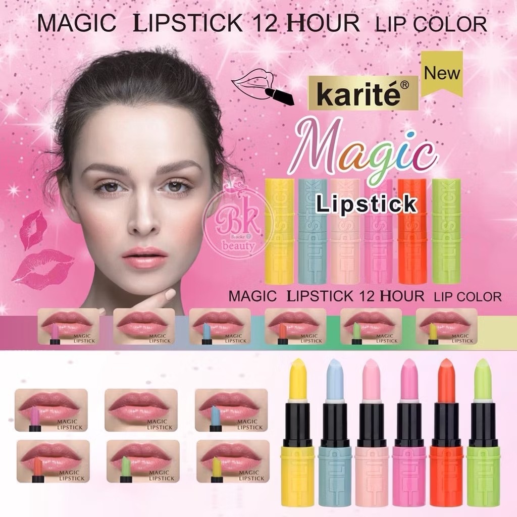36045 ราคาส่งยกกล่อง 24 ชิ้น Karite เมจิกลิปสติก ติดทน 12 ชั่วโมง สีคัลเลอร์ บำรุงให้ชุ่มชื้น
