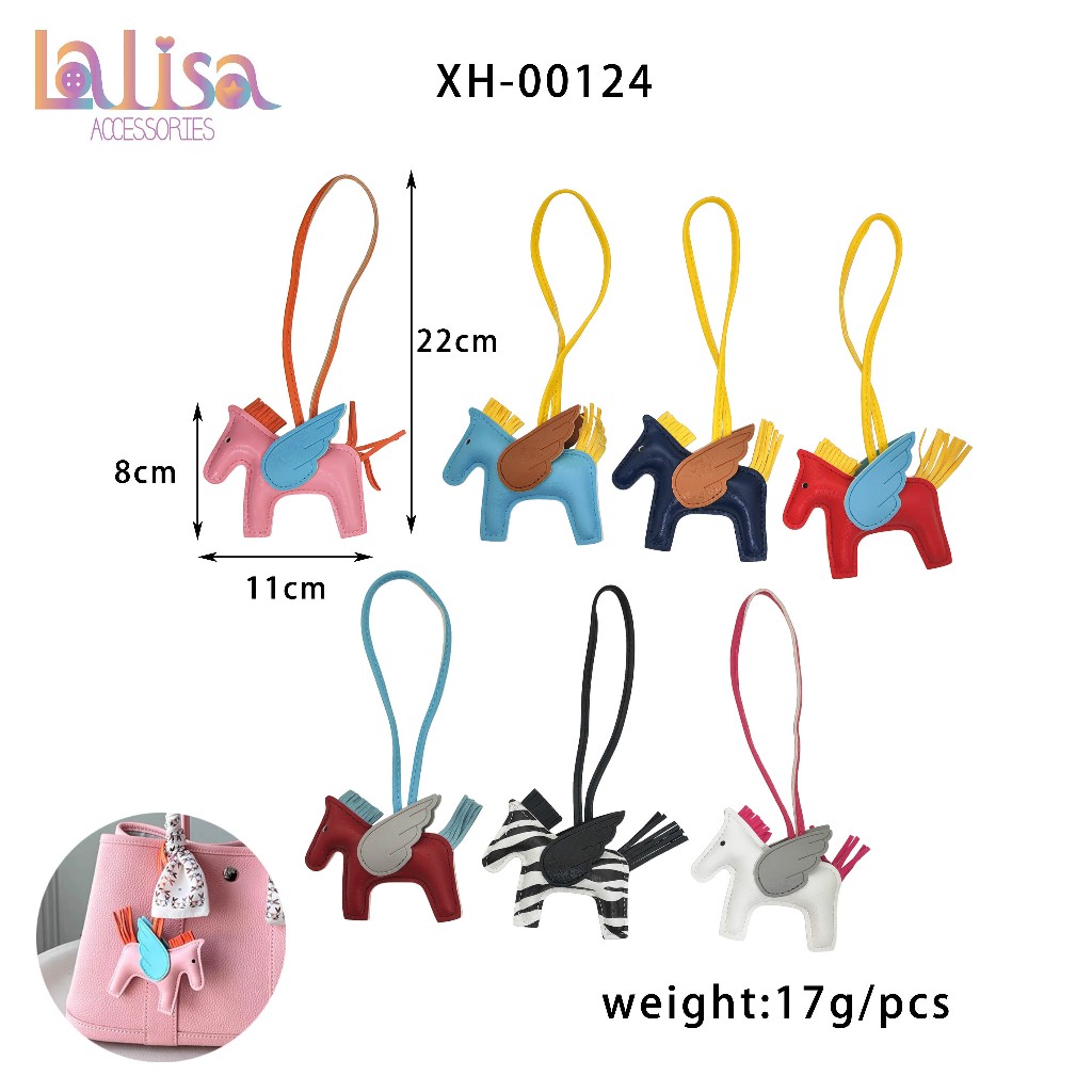 พวงกุญแจจี้ม้าโพนี เพกาซัส แฟชั่นใหม่สำหรับคุณหนู ผลิตจากหนัง PU Pony hanging drop  (PU) XH-00124