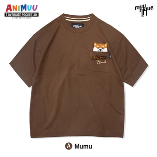 MUUNIQUE T-Shirt Oversize รุ่น Pocket 3D ANIMUU AND FRIENDS