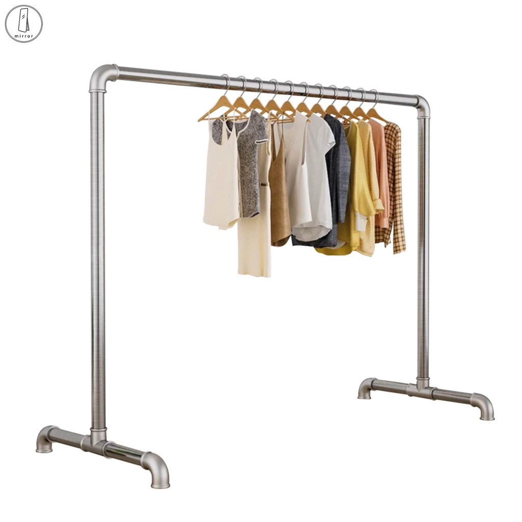 ราวตากผ้าท่อเหล็กเสาเดี่ยว ราวแขวนผ้า โครงเหล็ก ยาว100-180cm สูง150cm ราวตากผ้า ที่แขวนผ้า ที่ตากผ้า ประกอบง่าย กันน้ำ