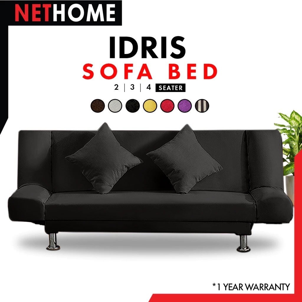 NETHOME: IRIS Sofa Bed โซฟา โซฟาปรับนอน ผ้ากำมะหยี่ สินค้าพร้อมส่ง ขนาด 2 , 3 , 4 ที่นั่ง