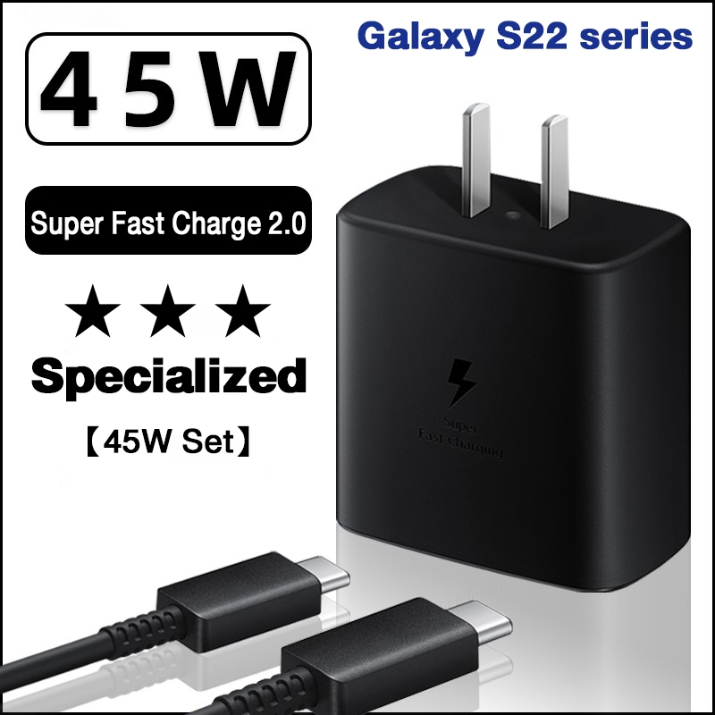 【รับประกัน 1 ปี】ชาร์จเร็วสุด Galaxy series ชุดชาร์จ 45W หัวชาร์จเร็วซัมซุงของ type C สายชาร์จ type c