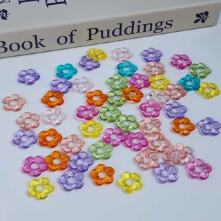 จี้ลูกปัดคละสีใส โทนสีใส จี้ลูกปัดทำเครื่องประดับ DIY
