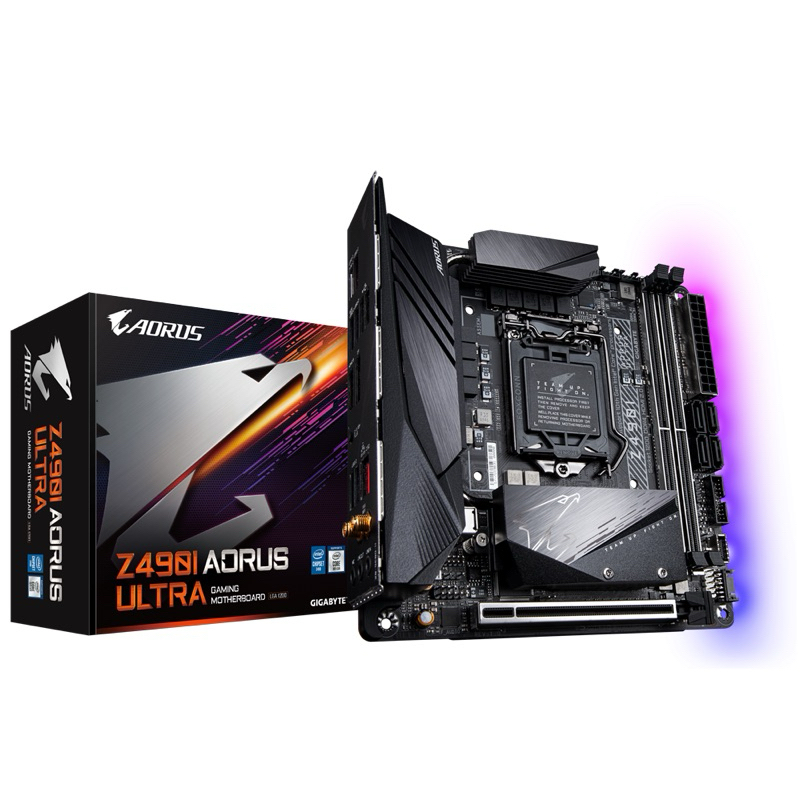 MAINBOARD (เมนบอร์ด) 1200 GIGABYTE Z490I AORUS ULTRA WIFI [Mini-ITX] ตัวท็อป พร้อมส่ง