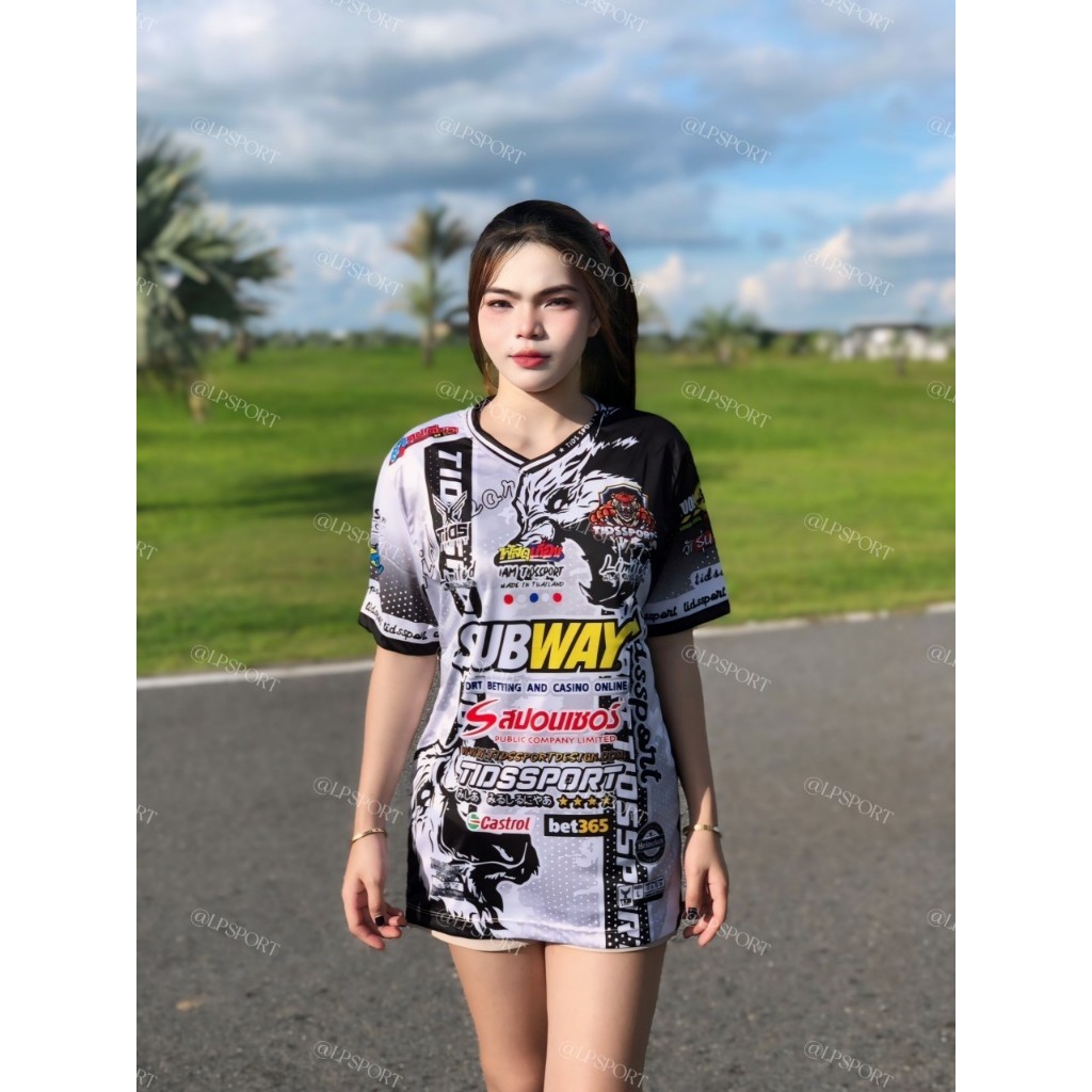 เสื้อลายหมาป่า FOX SUBWAY แขนสั้น เนื้อผ้าไมโครใส่สบายใส่ได้ทั้งผู้หญิงและผู้ชาย