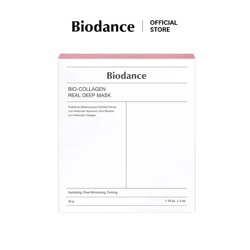 Biodance Bio-Collagen Real Deep Mask 34g ไฮโดรเจลมาส์กสูตรคอลลาเจน(34g*4ea)