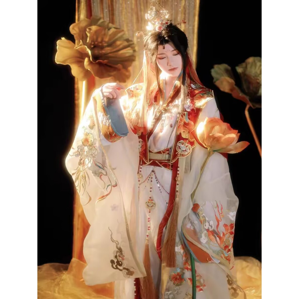 Original Hanfu [ปีกของพระเจ้า] ศิลปะการต่อสู้ Wei Jin Zhigu เสื้อแขนใหญ่เขียนภาพทุกวันสหศึกษา