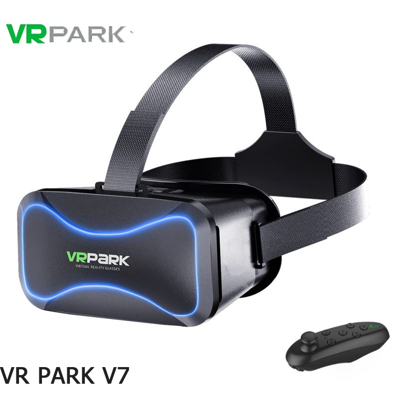 VR แว่นตาเสมือนจริง BOX Full-Motion Video VR PARK-V7 Immersion เกม VR แว่นตา Smartphones with 4.5-7.