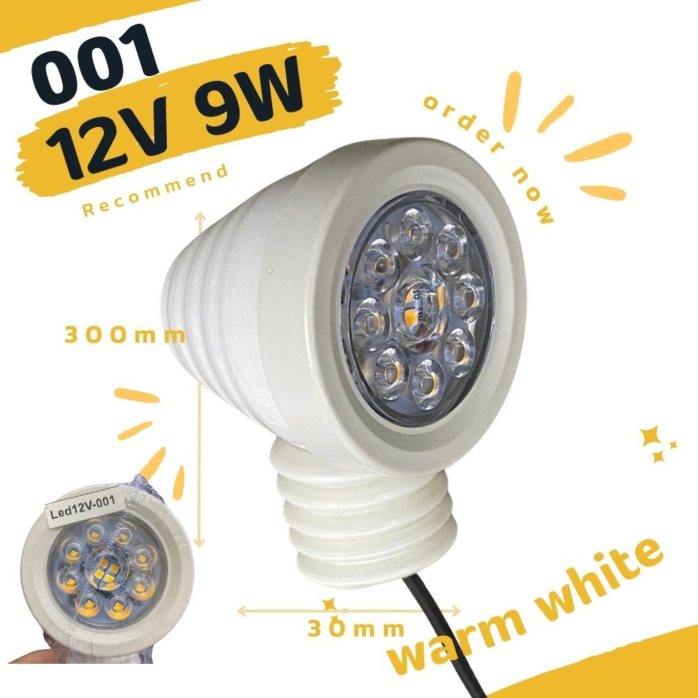 หลอดไฟ Emergency 12V 9W แสงวอร์มไวท์