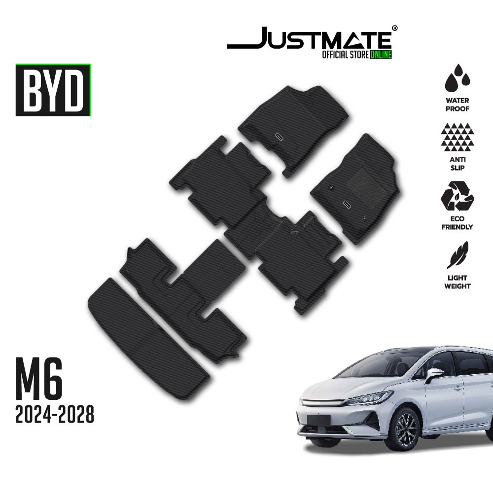 [JUSTMATE] BYD พรมปูพื้นรถยนต์ M6 2024 – 2028