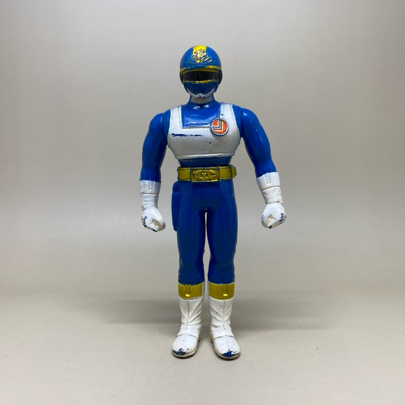Sentai Changeman Blue Soft Figure 11.5 Cm. | Original Bandai | หุ่นซอฟท์เซ็นไตแท้ | สินค้าแท้ มือสอง