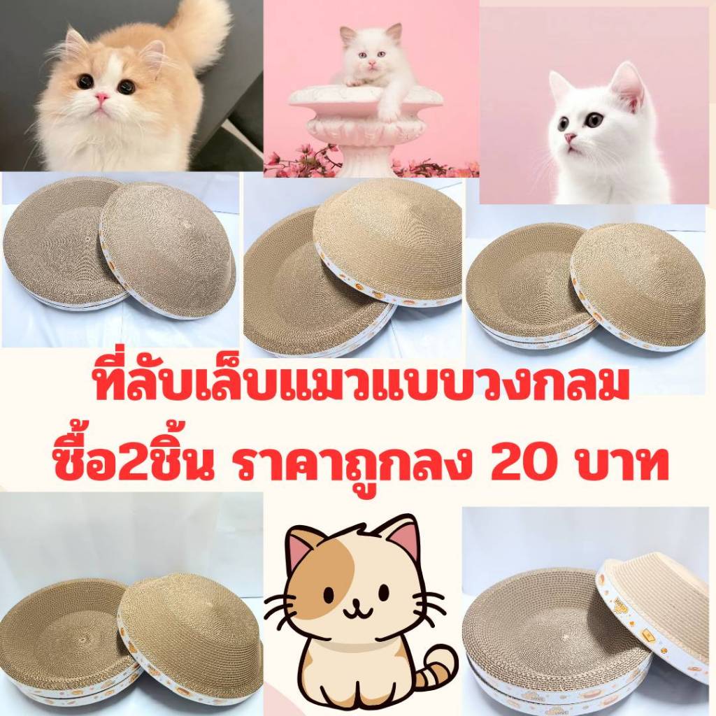 ที่ลับเล็บแมว อ่างลับเล็บทรงกลม CATLOVE ที่นอนแมว2in1 แผ่นลับเล็บ ของเล่นแมว โรงงานไทยผลิตเองราคาถูก