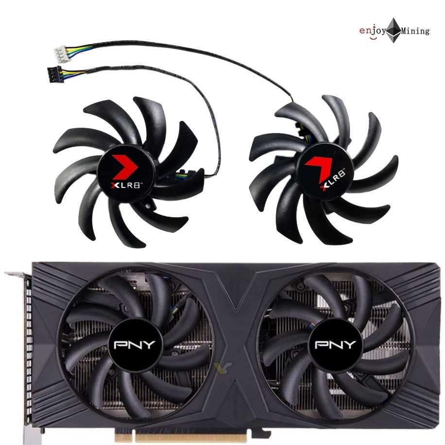 พัดลมการ์ดจอ PNY RTX 4060ti 4070 4070S VERTO Dual Fan graphics card cooling fan