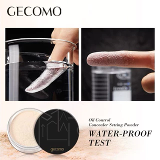 F-10🌟GECOMO แป้งฝุ่นเซ็ตติ้งควบคุมความมัน เนื้อเเมตต์ กันน้ําและกันเหงื่อ ติดทนนาน