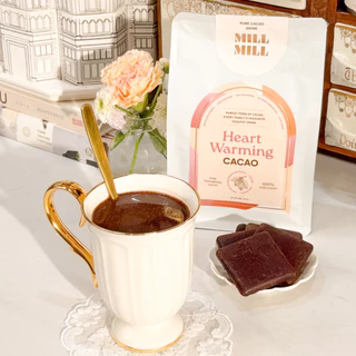 Mill Mill Heart Warming โปร 6 ถุง คาเคา บาร์ ชงดื่ม คาเคาบริสุทธิ์100% ไม่ผ่านความร้อนสูง คาเคา แมส โกโก้ แมส cacao mass