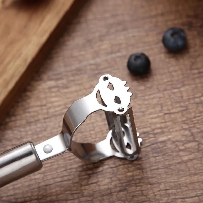 (F-189) มีดปอก สเตนเลส 2 in 1 มีดปอกเปลือก มีดขูด ที่ขูดมะละกอ ขูดเส้น ปอกผลไม้ ใบมีดคม ใช้งานง่าย - รูปที่ 4