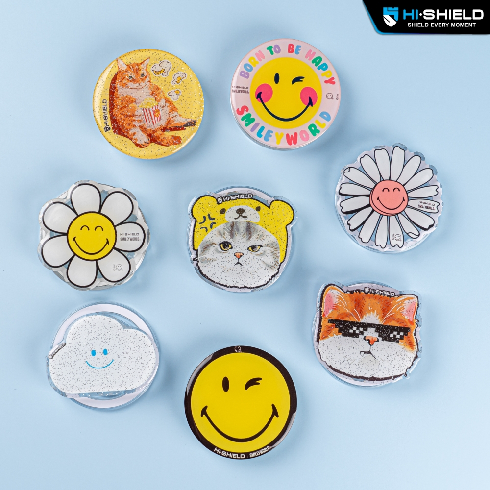 HI-SHIELD Acrylic Griptok Magnetic GRIP & STAND - กริ๊บต๊อกอะคริลิค รุ่น Smiley043 - รูปที่ 2